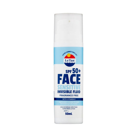 Le Tan - Sensitive Face Invisible Fluid SPF50+ (5210) | Streamline Sports