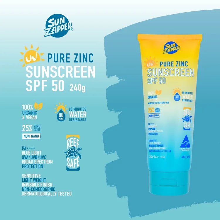 Sun Zapper - Pure Zinc Sunscreen Cream (240g) SPF 50