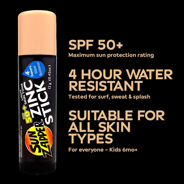 Sun Zapper - Light Skin Tone Zinc Stick (12g)