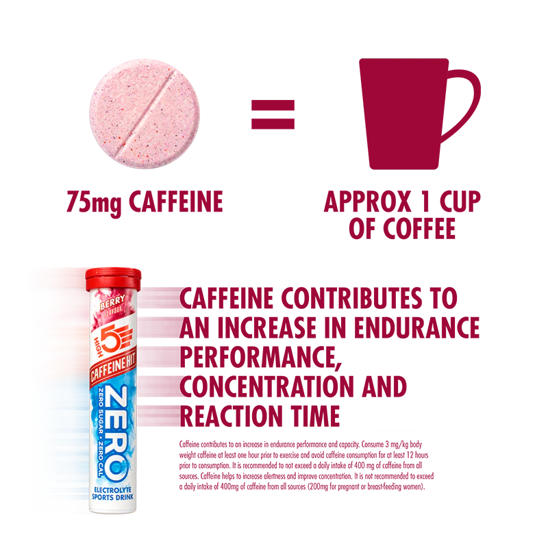 High5 - Zero Electrolyte Drink Tablets | Caffeine Hit (20 tablets/tube)