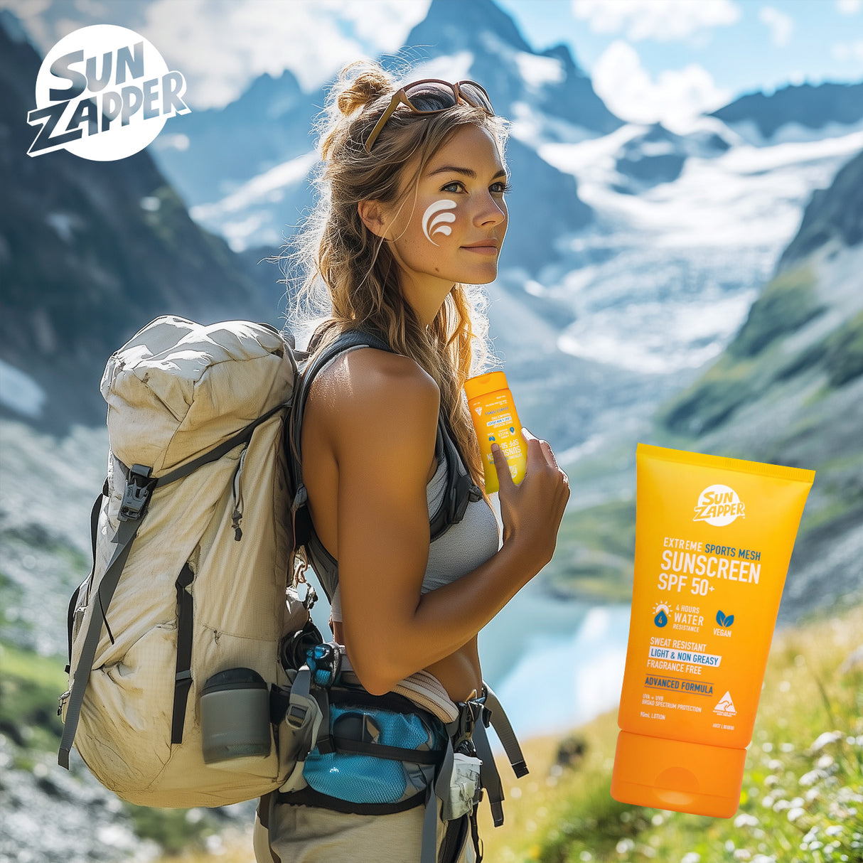 SUN ZAPPER - Extreme Sports Mesh Sunscreen Lotion SPF50+-Streamline Sports