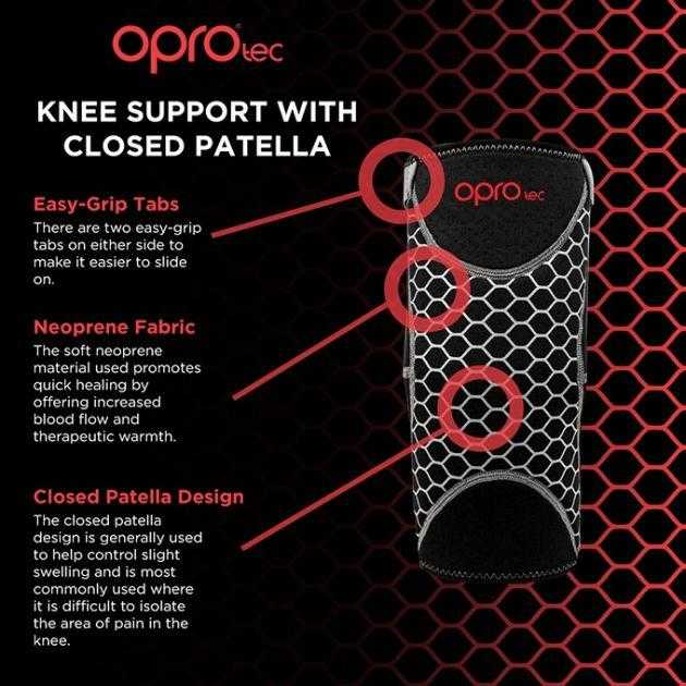 OPROtec - Knee Support With Closed Patella - (No Exchange and No Refund)-Streamline Sports