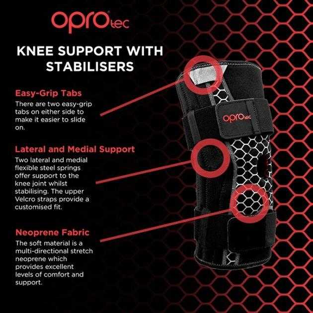 OPROtec - Knee Brace With Stabilisers - (No Exchange and No Refund)-Streamline Sports