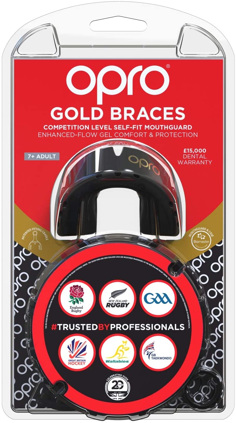 Gold Braces Mouthguard - (Age7+ to Adult)-Streamline Sports