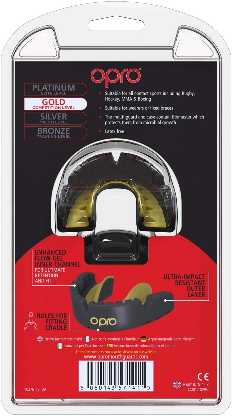 Gold Braces Mouthguard - (Age7+ to Adult)-Streamline Sports