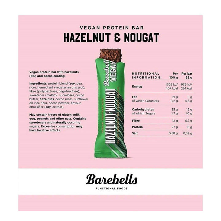 Vegan Protein Bar - Hazelnut & Nougat (55g)