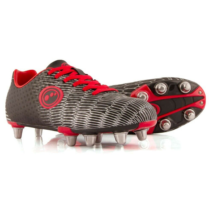 VIPER Rugby Boots Black/Red - (No Return and No Refund) | Streamline Sports