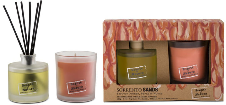 Soy Candle & Reed Diffuser Set - Sorrento Sands (160g & 100ml) - FG1375 | Streamline Sports