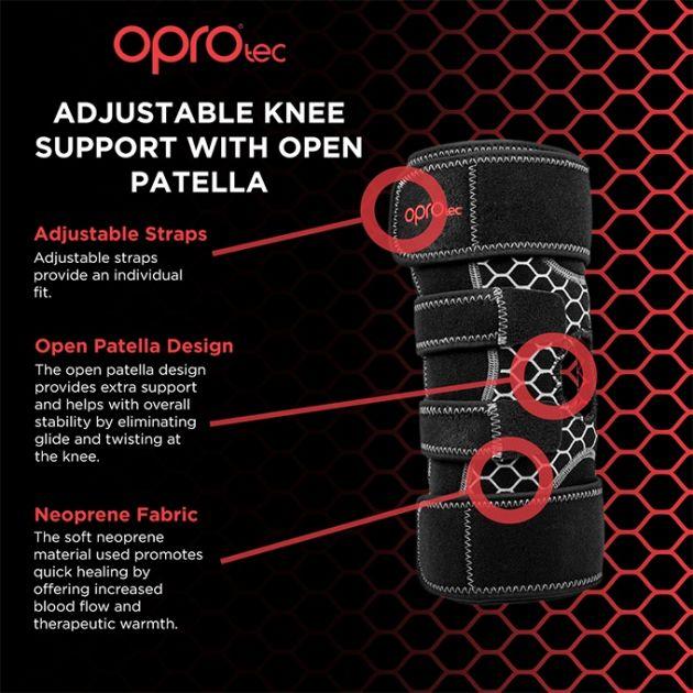 Oprotec Adjustable Knee Support With Open Patella