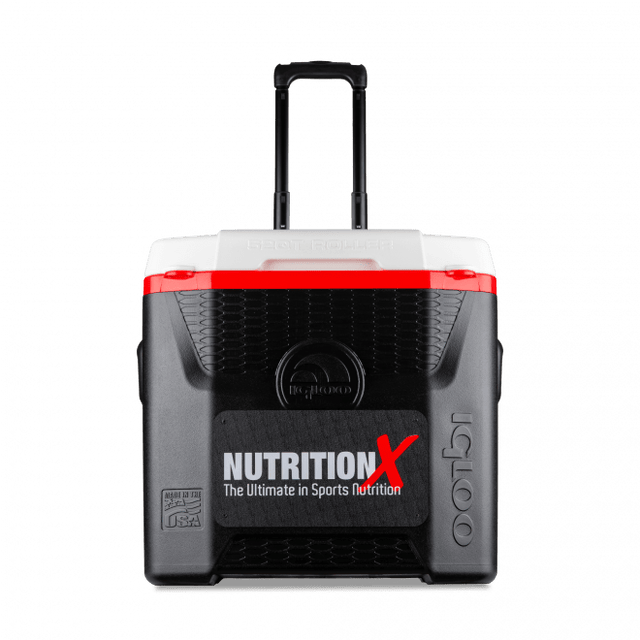 NutritionX Igloo 52 Qt Quantum RollerCooler Box # Black/Red